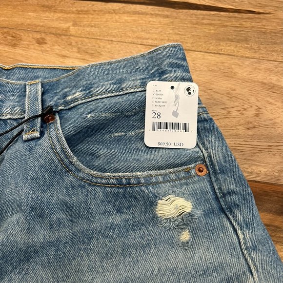 New Levi's 501 High Rise Short in Faultline Distressed Size 28 - Picture 4 of 15